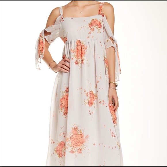 Free People Cold Shoulder Double Sleeve Tie Dress - Picture 7 of 8